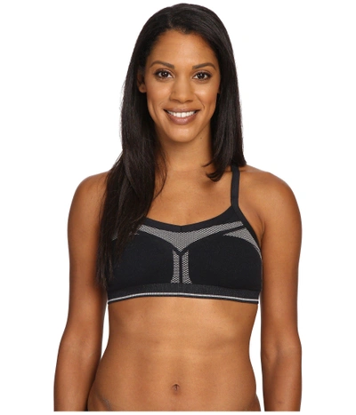 New Balance Strappy Seamless Sports Bra #wb61090 In Black