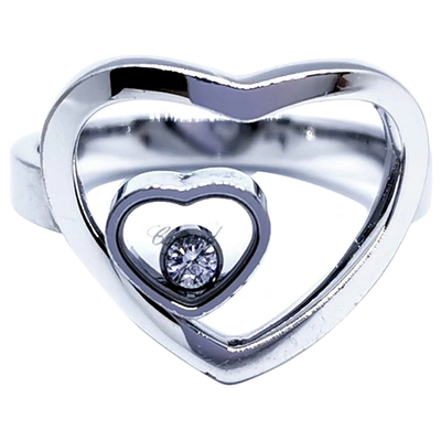 Pre-owned Chopard Happy Diamonds White Gold Ring In Silver