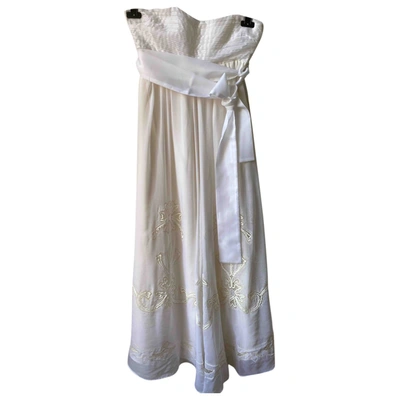 Pre-owned La Perla Silk Dress In White