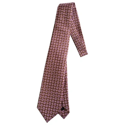 Pre-owned Borrelli Silk Tie In Brown