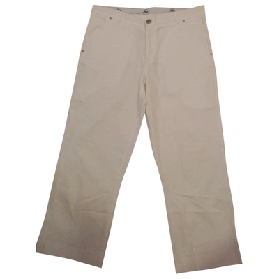 Pre-owned Fay Trousers In White
