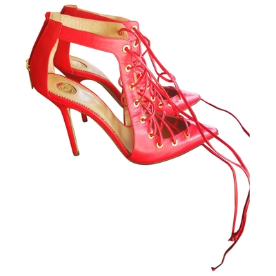 Pre-owned Elisabetta Franchi Leather Heels In Red