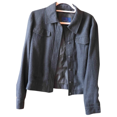 Pre-owned Moncler Linen Jacket In Black