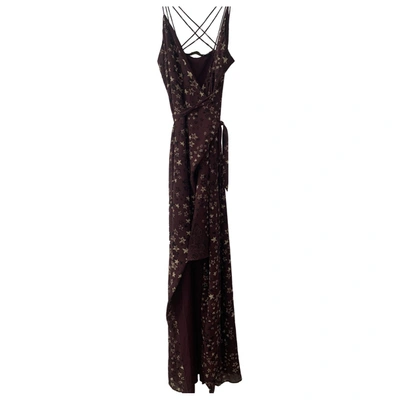 Pre-owned House Of Harlow 1960 Maxi Dress In Burgundy