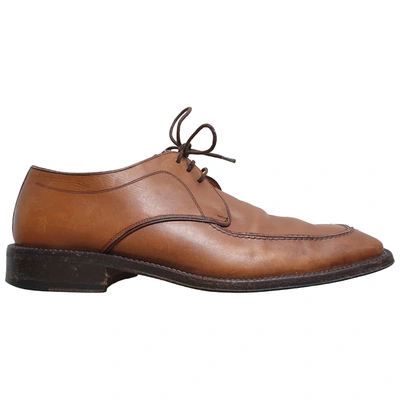 Pre-owned Bally Leather Lace Ups In Camel