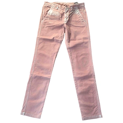 Pre-owned 7 For All Mankind Chino Pants In Pink