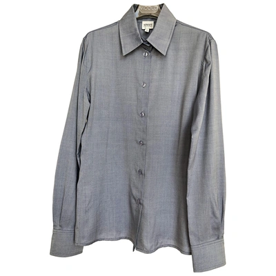 Pre-owned Armani Collezioni Silk Shirt In Blue
