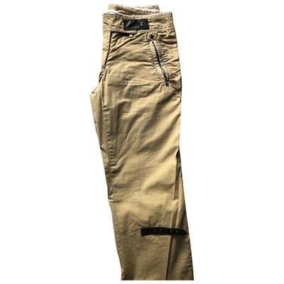Pre-owned Pinko Straight Trousers In Camel