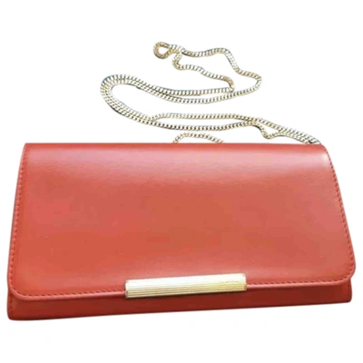 Pre-owned Emilio Pucci Leather Clutch Bag In Red