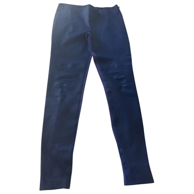 Pre-owned Catherine Malandrino Blue Synthetic Trousers