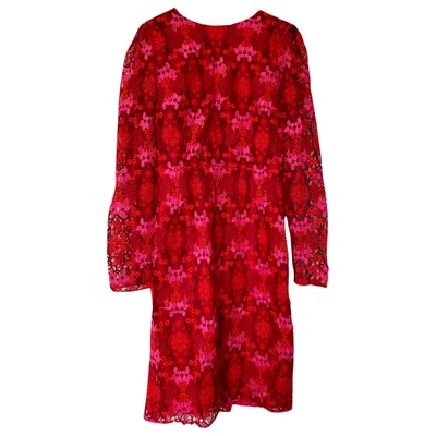 Pre-owned Dolce & Gabbana Lace Mid-length Dress In Red