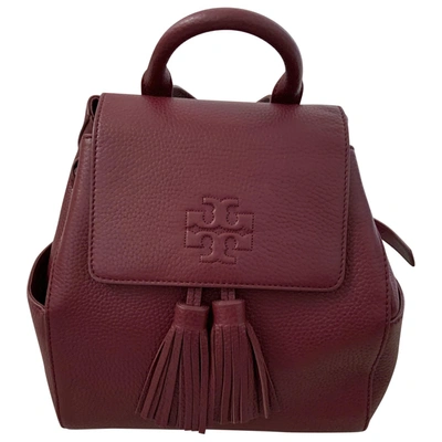 Tory Burch Burgundy Leather Backpack Tory Burch Burgundy Leather Talor Backpack Tory Burch | TLC US main image 4