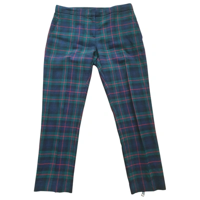 Pre-owned Burberry Wool Chino Trousers In Multicolour