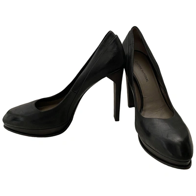 Pre-owned Costume National Leather Heels In Black