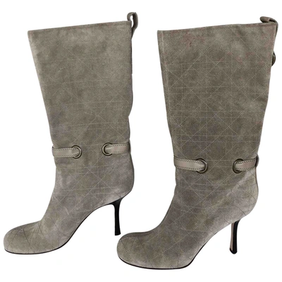 Pre-owned Dior Boots In Beige