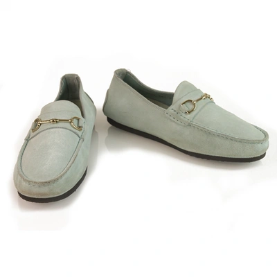 Pre-owned Gucci Flats In Blue