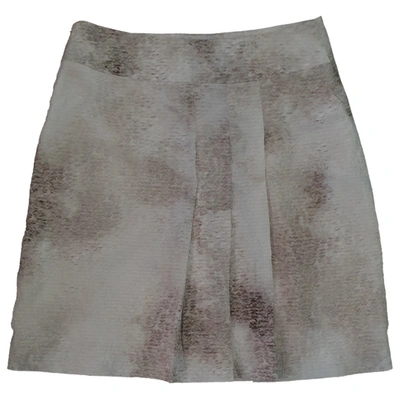 Pre-owned Ports 1961 Silk Mid-length Skirt In Beige