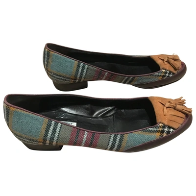 Pre-owned Philosophy Di Alberta Ferretti Tweed Ballet Flats