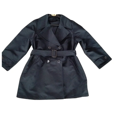 Pre-owned Pollini Trench Coat In Blue
