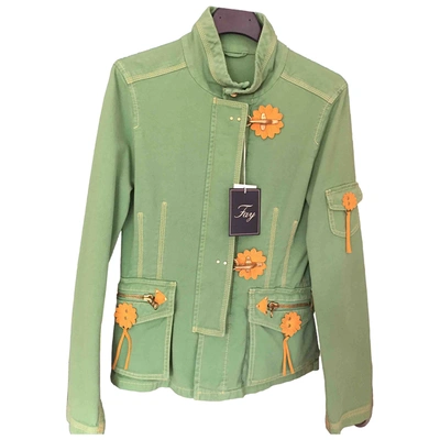 Pre-owned Fay Short Waistcoat In Green