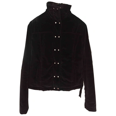 Pre-owned Fay Velvet Short Waistcoat In Black
