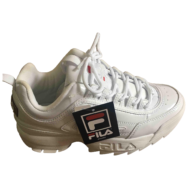 womens white fila trainers