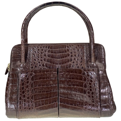 Pre-owned Nancy Gonzalez Brown Crocodile Handbag