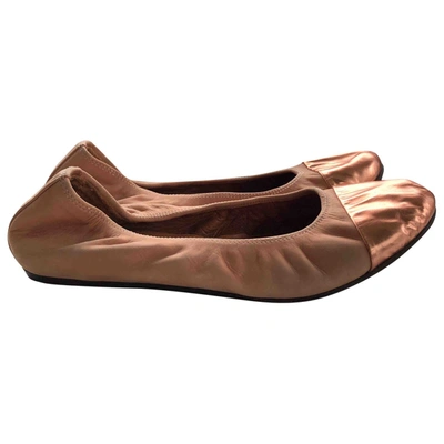 Pre-owned Lanvin Ballet Flats In Pink