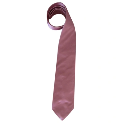 Pre-owned Ralph Lauren Silk Tie In Pink