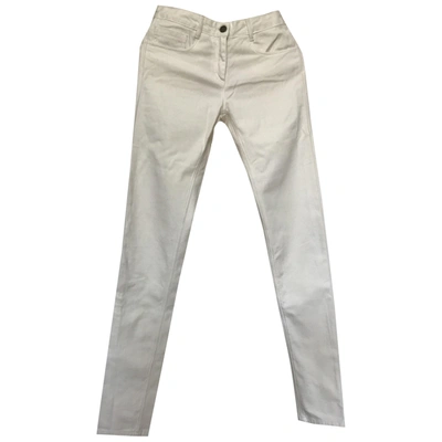 Pre-owned Mm6 Maison Margiela Slim Jeans In White