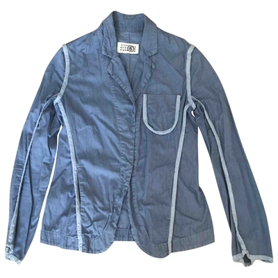 Pre-owned Maison Margiela Blue Cotton Jacket