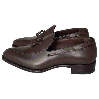 Pre-owned Dsquared2 Leather Flats In Brown
