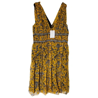 Pre-owned Isabel Marant Étoile Silk Mini Dress In Yellow
