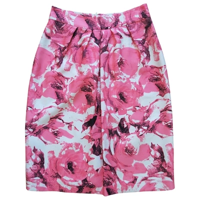 Pre-owned Lk Bennett Silk Mid-length Skirt In Pink