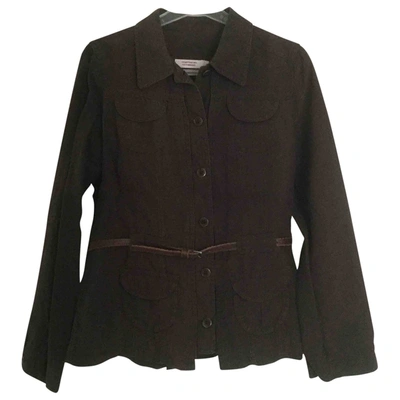 Pre-owned Comptoir Des Cotonniers Linen Short Vest In Brown