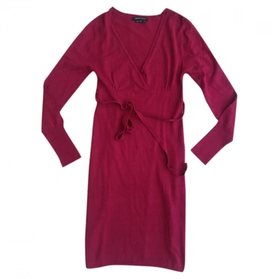 Pre-owned Bcbg Max Azria Mid-length Dress In Burgundy