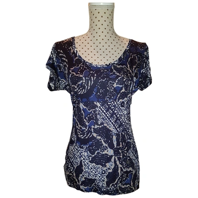 Pre-owned Marella Blue Viscose Top