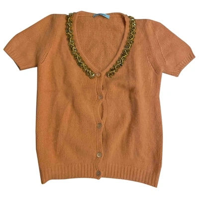 Pre-owned Blumarine Wool Cardigan In Orange