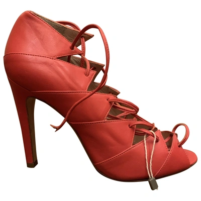 Pre-owned Charline De Luca Leather Heels In Red