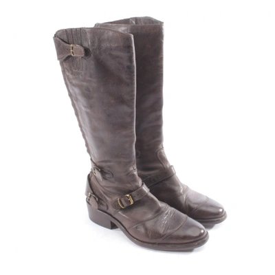 Pre-owned Belstaff Brown Leather Boots