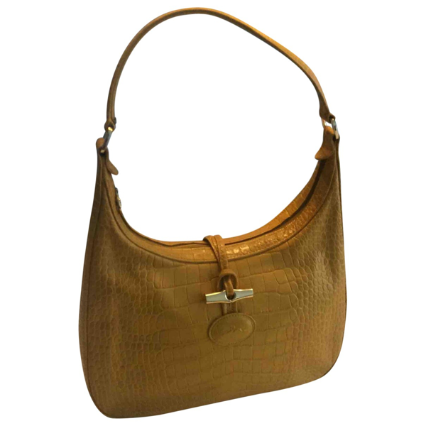 Pre-owned Longchamp Yellow Leather Handbag | ModeSens