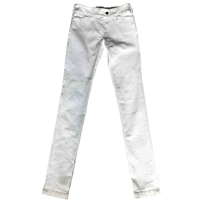 Pre-owned Balenciaga Slim Trousers In White