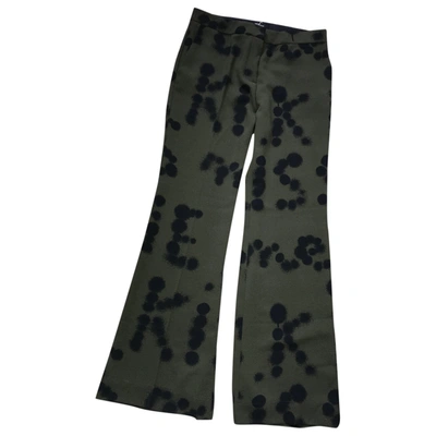 Pre-owned Ottod'ame Straight Pants In Khaki
