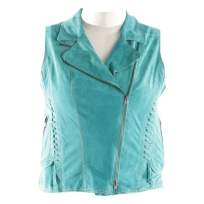 Pre-owned Sylvie Schimmel Green Leather  Top