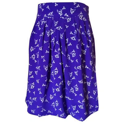 Pre-owned Cacharel Silk Mini Skirt In Purple