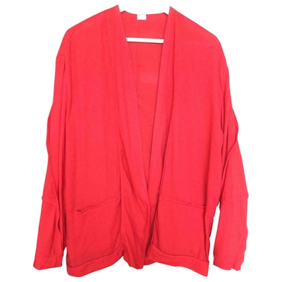Pre-owned Acne Studios Linen Cardigan In Red