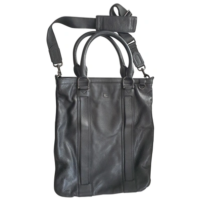 Pre-owned Burberry Leather Tote In Black