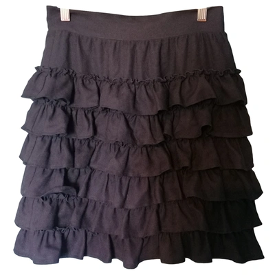 Pre-owned Claudie Pierlot Wool Mid-length Skirt In Blue