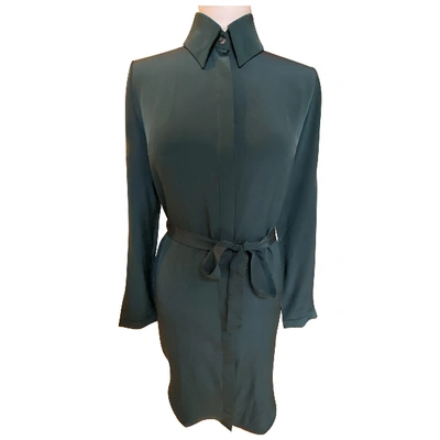 Pre-owned Saloni Green Silk Dress