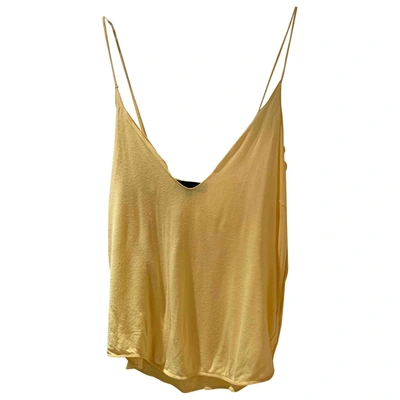 Pre-owned Costume National Camisole In Yellow